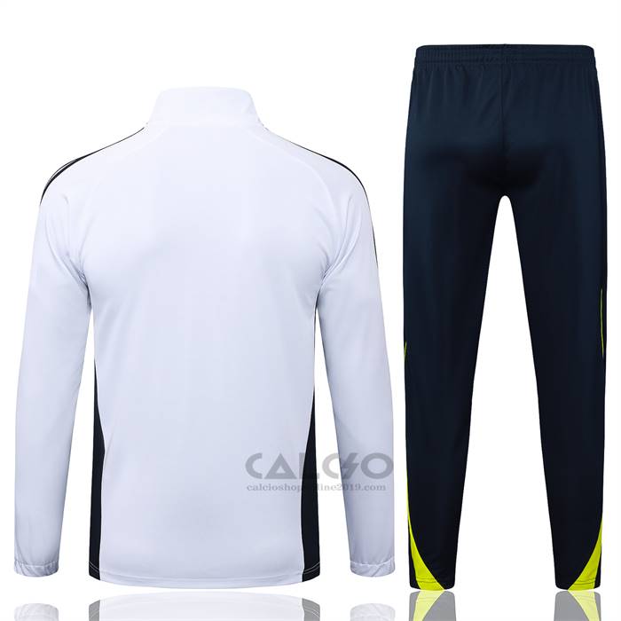 Tuta da Track di Giacca Real Madrid Bambino 2025-2026 Bianco Nero